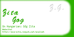 zita gog business card